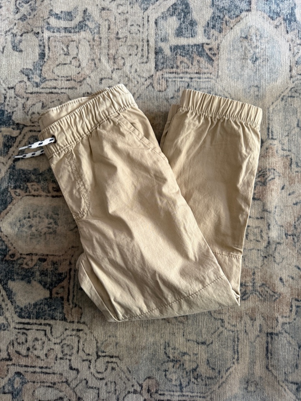 Carter's Tan Elastic Waist Joggers with Drawstring